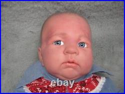 Berenguer Reborn Weighted Baby Boy Molded Hair Inset Eyes Cloth Body