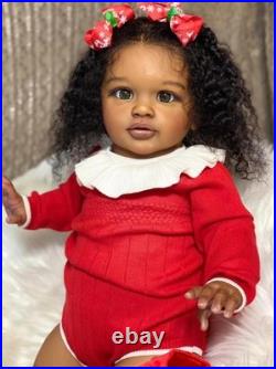 Big Size Reborn Baby Dolls Girl 26 Inch African American Reborn Black Dolls G