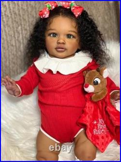 Big Size Reborn Baby Dolls Girl 26 Inch African American Reborn Black Dolls G
