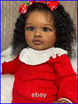 Big Size Reborn Baby Dolls Girl 26 Inch African American Reborn Black Dolls G