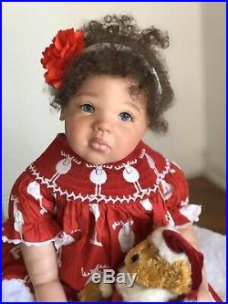 Biracial Toddler Girl, Jamina by Petra SEIFFERT, ethnic reborn doll
