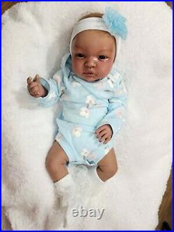 Biracial reborn baby doll Shyann by Bountifulbaby. 3lbs 4oz