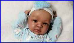 Biracial reborn baby doll Shyann by Bountifulbaby. 3lbs 4oz