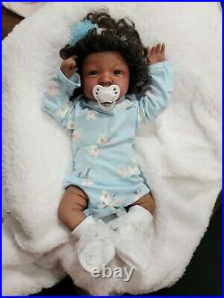 Biracial reborn baby doll Shyann by Bountifulbaby. 3lbs 4oz