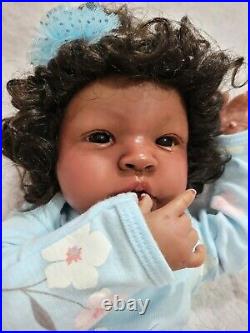 Biracial reborn baby doll Shyann by Bountifulbaby. 3lbs 4oz