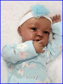 Biracial reborn baby doll Shyann by Bountifulbaby. 3lbs 4oz