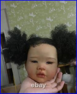 Black African Reborn Doll Kit Artist Painted Unassembled 30in Huge Toddler Girl Black African Reborn Doll Kit Artist Painted Unassembled 30in Huge Toddler Girl