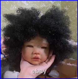 Black African Reborn Doll Kit Artist Painted Unassembled 30in Huge Toddler Girl Black African Reborn Doll Kit Artist Painted Unassembled 30in Huge Toddler Girl
