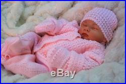 Black Friday Reborn Doll Heavy Girl Fake Baby Bald Pink Knitted Outfit S 016