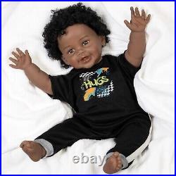 Black Reborn Toddler Doll 22 Chunky Baby Rooted Hair African American Doll New