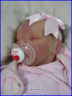 Bonnie Brown Twin A Reborn Preemie Sleeping Baby Doll 17 Tall 3 1/2 Pounds