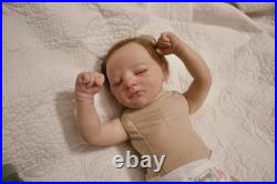 Bountiful baby Realborn Jaxson Asleep Hand Painted Rooted Mohair with COA