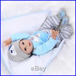 Boy Doll Baby Lifelike 22 Handmade Newborn Reborn Vinyl Clothes Silicone Blue