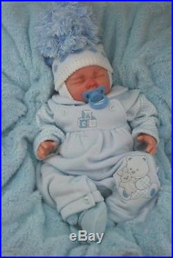 Butterfly Babies Reborn Baby Boy Doll Blue Spanish Dungaree Set S4001
