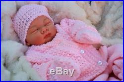 Butterfly Babies Reborn Baby Girl Doll Pink Knitted Spanish Outfit S016