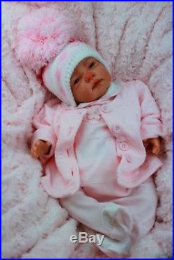 Butterfly Babies Reborn Baby Girl Doll Pink Spanish Coat Set Bobble Hat C