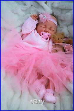 Butterfly Babies Reborn Baby Girl Dolls Pink Tutu Crown Headband S994