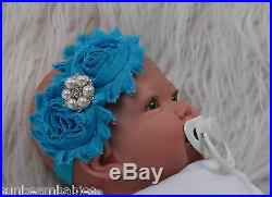 Clearance Sale Blue Eyed Reborn Realistic Fake Baby Girl Doll Free Baby Bottle