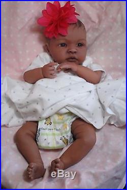 COMPLETED Reborn Bi-Racial AA SHYANN ooak baby lifelike vinyl art ARTIST doll