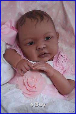 COMPLETED Reborn Bi-Racial AA SHYANN ooak baby lifelike vinyl art ARTIST doll