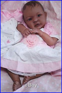 COMPLETED Reborn Bi-Racial AA SHYANN ooak baby lifelike vinyl art ARTIST doll