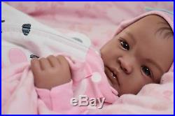 COMPLETED Reborn Biracial SHYANN ooak lifelike Baby vinyl ARTIST doll PETERSON