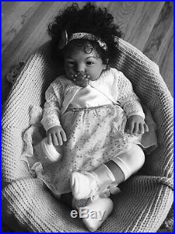 CUSTOM AA Biracial Ethnic'Cookie' BIG 9 mos Reborn Doll BIG Baby Girl/Boy