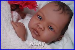 CUSTOM MADE Reborn Bi-Racial AA SHYANN ooak baby lifelike vinyl art ARTIST doll