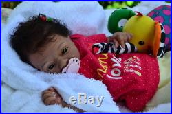 CUSTOM ORDER ONLY Ethnic /Biracial baby Girl doll, Thomas awake by Norry Ott