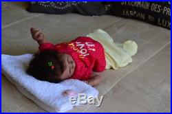 CUSTOM ORDER ONLY Ethnic /Biracial baby Girl doll, Thomas awake by Norry Ott