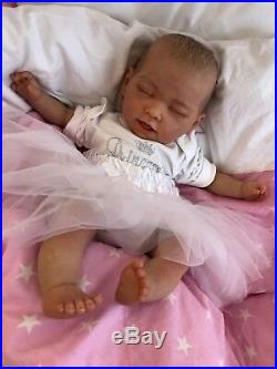 Cherish Dolls Childrens Reborn Lifelike Baby Girl Freya 18 Painted Hair Uk