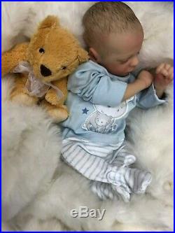 Cherish Dolls Realborn Leif Reborn Doll Baby Boy 18 4lbs Painted Hair Twin Uk