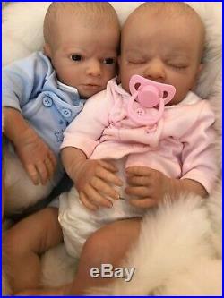 Cherish Dolls Realborn Twins Clyde And Carice Reborn Doll Baby Boy Girl 18
