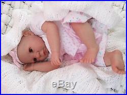 Chunky Big Child`s Reborn Brown Eyed Baby Doll Soft Silicone Vinyl Sunbeambabies