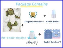 Cokela 19in New Green Skin Reborn Baby Dolls Full Body Soft Xmas Gift for Kids