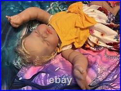 Collectible reborn doll Pickle Weighted Baby Toddler Jointed Lifelike Rooted