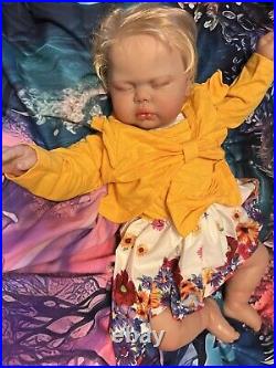 Collectible reborn doll Pickle Weighted Baby Toddler Jointed Lifelike Rooted