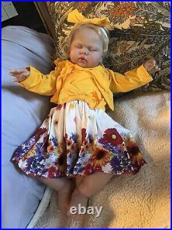 Collectible reborn doll Pickle Weighted Baby Toddler Jointed Lifelike Rooted