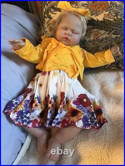 Collectible reborn doll Pickle Weighted Baby Toddler Jointed Lifelike Rooted