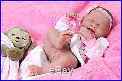 Crying American Reborn Baby Girl Doll Vinyl Silicone Newborn Preemie Life like