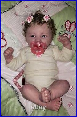 Custom berenguer reborn doll Preemie Baby Girl or boy realistic rooted hair