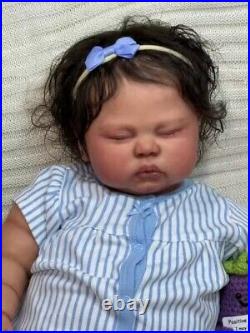 Customized 25inch Reborn Dolls Baby Pickle With Hand-Rooted Hair Dark Skin Doll