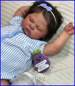 Customized 25inch Reborn Dolls Baby Pickle With Hand-Rooted Hair Dark Skin Doll