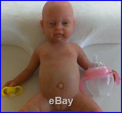 Cute IVITA Reborn Baby Girl Doll 18'' Likelife Soft Silicone Vinyl Newborn Gifts
