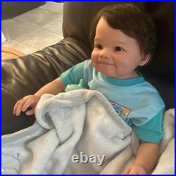 Cute Toddler Boy 28in Painted Reborn Baby Doll Finished WithHand-Rooted Hair Gifts