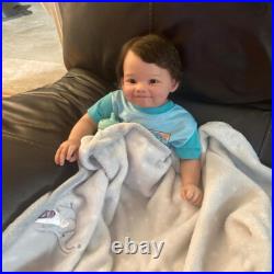 Cute Toddler Boy 28in Painted Reborn Baby Doll Finished WithHand-Rooted Hair Gifts