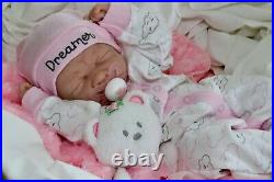 DREAMER BABY GIRL! Berenguer Life Like Reborn Preemie Pacifier Doll + Extras