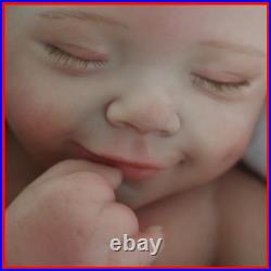 Dangtpor 16Inch Realistic Newborn Baby Doll Girl Platinum Liquid Full Solid