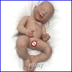 Dangtpor 16Inch Realistic Newborn Baby Doll Girl Platinum Liquid Full Solid