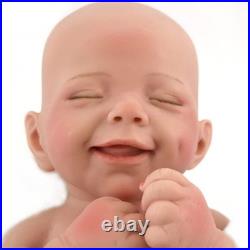 Dangtpor 16Inch Realistic Newborn Baby Doll Girl Platinum Liquid Full Solid